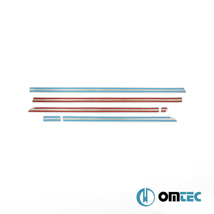 Yan Kapı Çıtası 6 Prç.(L1 - L2) Paslanmaz Çelik (Parlak) - Mercedes - Benz Vito - VAN W447 - (2014 - )