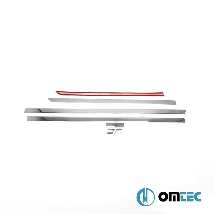 Yan Kapı Çıtası 7 Prç.(Çift Sürgülü L1 - L2) Paslanmaz Çelik (Parlak) - Mercedes - Benz Vito - VAN W447 - (2014 - )