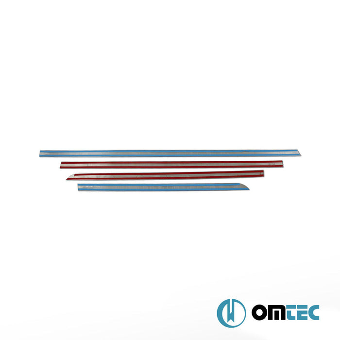 Yan Kapı Çıtası 6 Prç.(Tek Sürgülü L3) Paslanmaz Çelik (Parlak) - Mercedes - Benz Vito - VAN W447 - (2014 - )