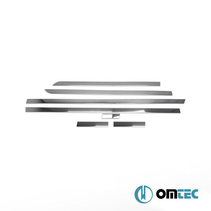 Yan Kapı Çıtası 7 Prç.(Çift Sürgülü L3) Paslanmaz Çelik (Parlak) - Mercedes - Benz Vito - VAN W447 - (2014 - )