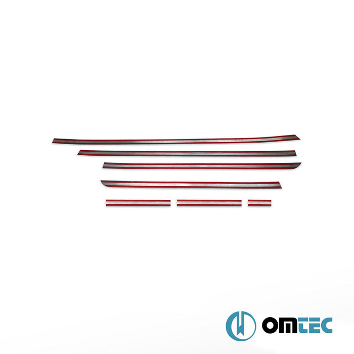 Yan Kapı Çıtası 7 Prç.(Çift Sürgülü L3) Paslanmaz Çelik (Parlak) - Mercedes - Benz Vito - VAN W447 - (2014 - )