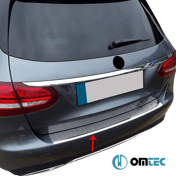 Arka Tampon Eşiği Paslanmaz Çelik (Parlak) - Mercedes - Benz C - Class - SW S205 - (2014 - 2021)
