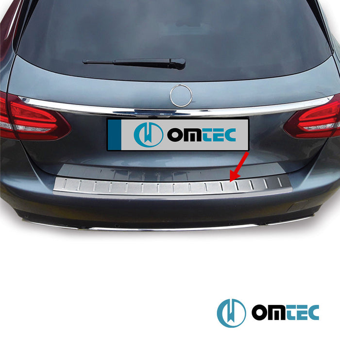 Arka Tampon Eşiği Paslanmaz Çelik (Taşlı) - Mercedes - Benz C - Class - SW S205 - (2014 - 2021)