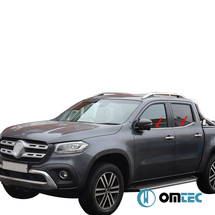 Cam Çıtası 4 Prç. Paslanmaz Çelik (Parlak) - Mercedes - Benz X - Class - PK W470 - (2017 - 2020)