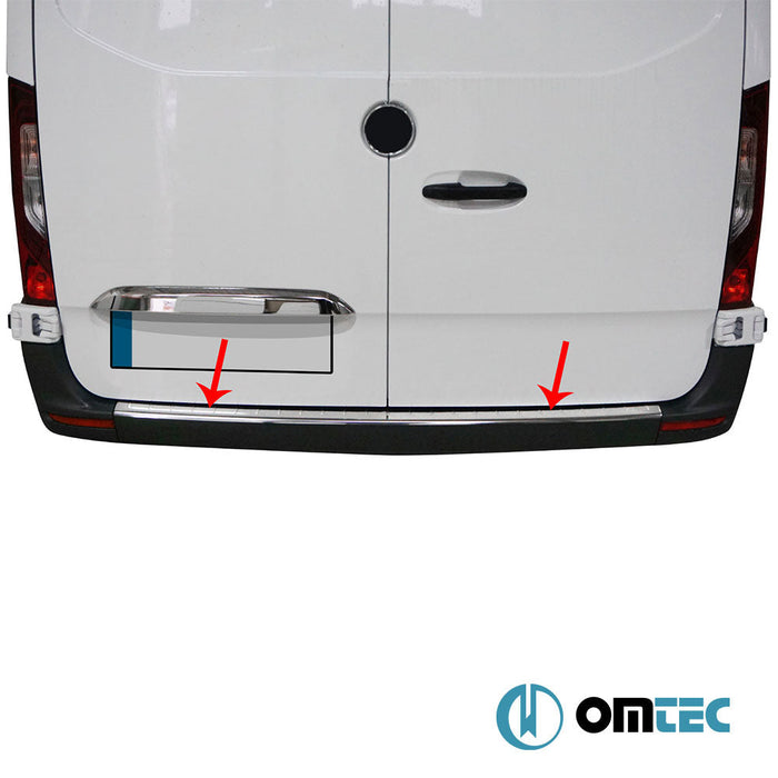 Arka Tampon Eşiği Paslanmaz Çelik (Parlak) - Mercedes - Benz Sprinter - VAN W907 - (2018 - )