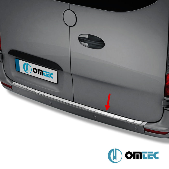 Arka Tampon Eşiği Paslanmaz Çelik (Taşlı) - Mercedes - Benz Sprinter - VAN W907 - (2018 - )