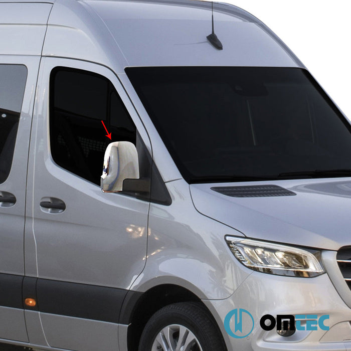 Ayna Kapağı 2 Prç. Paslanmaz Çelik (Parlak) - Mercedes - Benz Sprinter - VAN W907 - (2018 - )