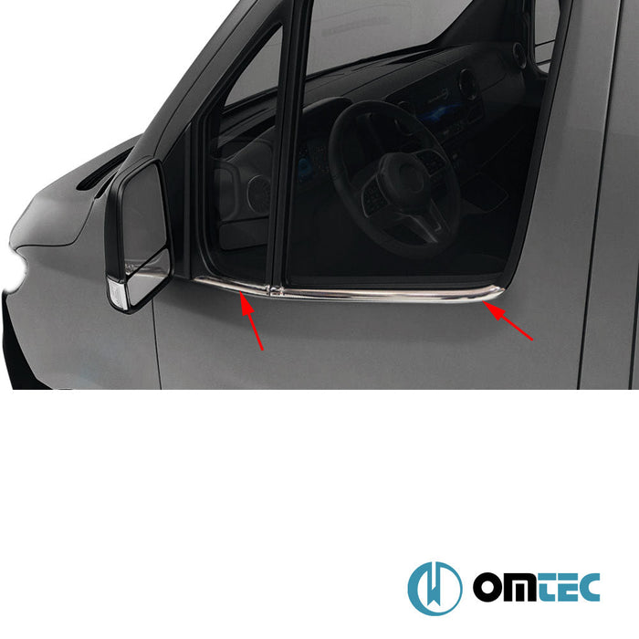 Cam Çıtası 4 Prç. Paslanmaz Çelik (Parlak) - Mercedes - Benz Sprinter - VAN W907 - (2018 - )