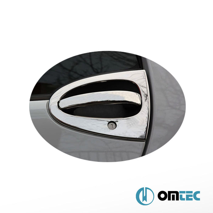 Kapı Kolu Çerçevesi 2 Kapı Paslanmaz Çelik (Parlak) - Mercedes - Benz Smart Fortwo - HB 3D W451 - (2007 - 2014)