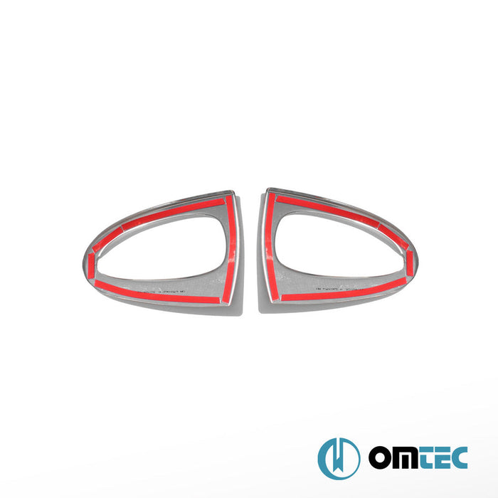 Kapı Kolu Çerçevesi 2 Kapı Paslanmaz Çelik (Parlak) - Mercedes - Benz Smart Fortwo - HB 3D W451 - (2007 - 2014)