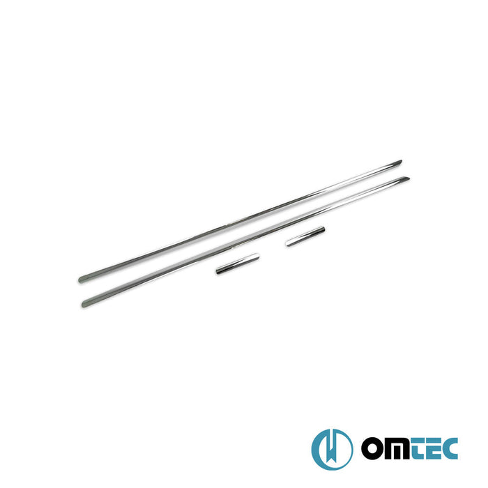 Yan Kapı Çıtası 4 Prç. Paslanmaz Çelik (Parlak) - Mercedes - Benz Smart Fortwo - HB 3D W451 - (2007 - 2014)