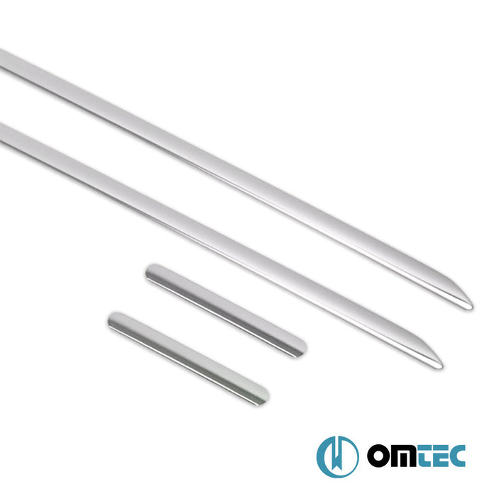 Yan Kapı Çıtası 4 Prç. Paslanmaz Çelik (Parlak) - Mercedes - Benz Smart Fortwo - HB 3D W451 - (2007 - 2014)