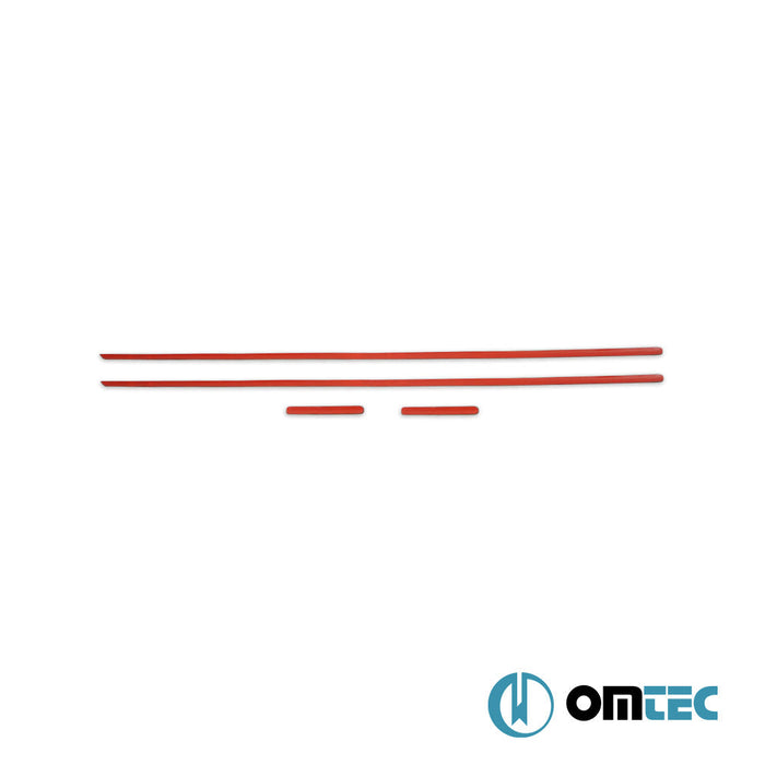 Yan Kapı Çıtası 4 Prç. Paslanmaz Çelik (Parlak) - Mercedes - Benz Smart Fortwo - HB 3D W451 - (2007 - 2014)