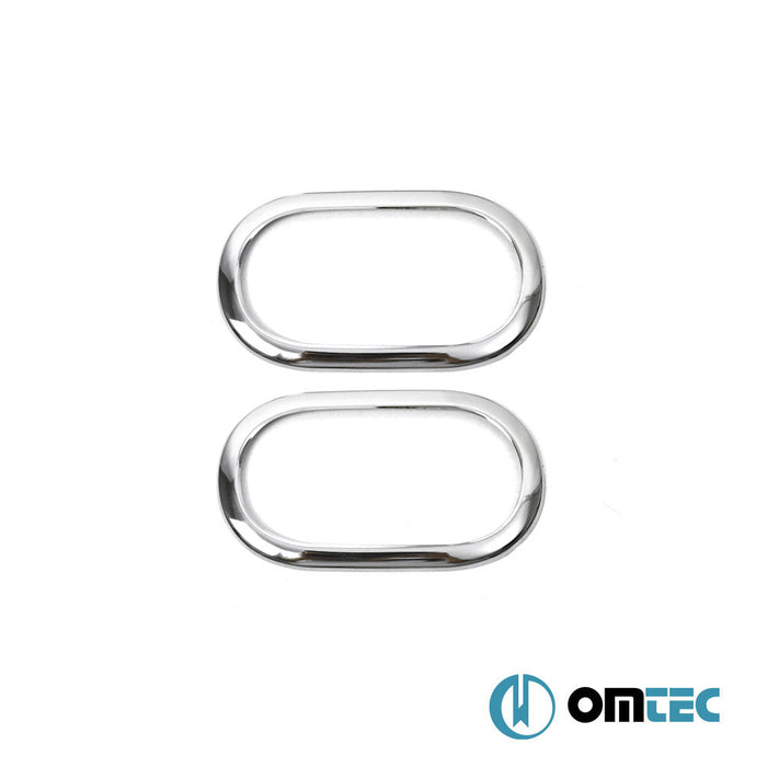 İç Kapı Kolu çerçevesi 2 Prç. Paslanmaz Çelik (Parlak) - Mercedes - Benz Smart Fortwo - HB 3D W453 - (2014 - )