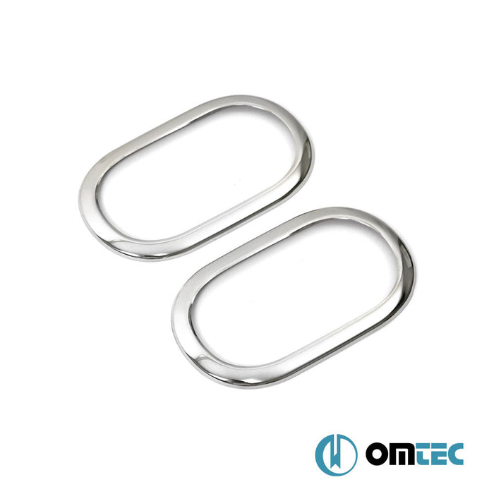 İç Kapı Kolu çerçevesi 2 Prç. Paslanmaz Çelik (Parlak) - Mercedes - Benz Smart Fortwo - HB 3D W453 - (2014 - )