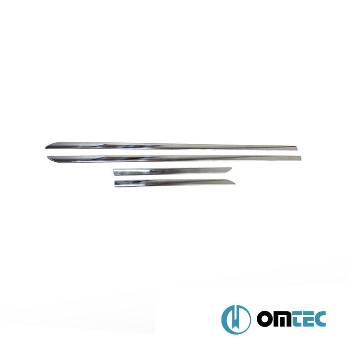 Yan Kapı Çıtası 4 Prç. Paslanmaz Çelik (Parlak) - Mercedes - Benz Smart Fortwo - HB 3D W453 - (2014 - )