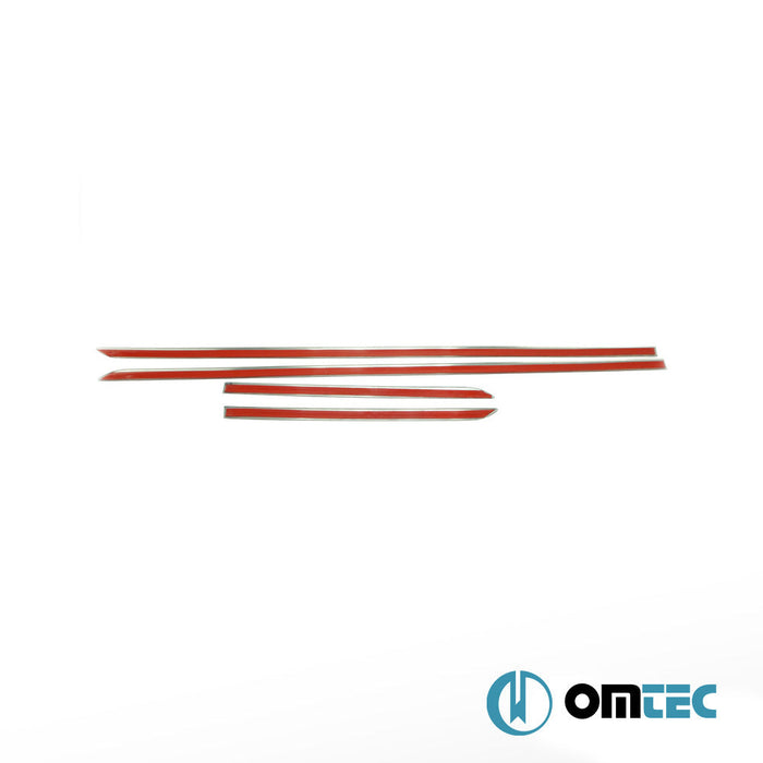 Yan Kapı Çıtası 4 Prç. Paslanmaz Çelik (Parlak) - Mercedes - Benz Smart Fortwo - HB 3D W453 - (2014 - )