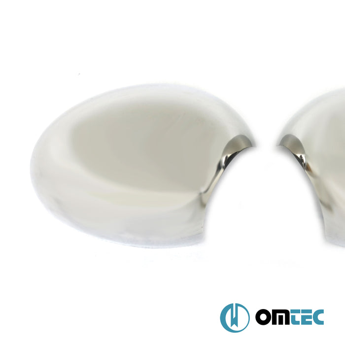 Ayna Kapağı 2 Prç. Paslanmaz Çelik (Parlak) (Elektrikli Katlanmaz Ayna) - Mini Cooper - HB 3D R56 FL - (2011 - 2014)