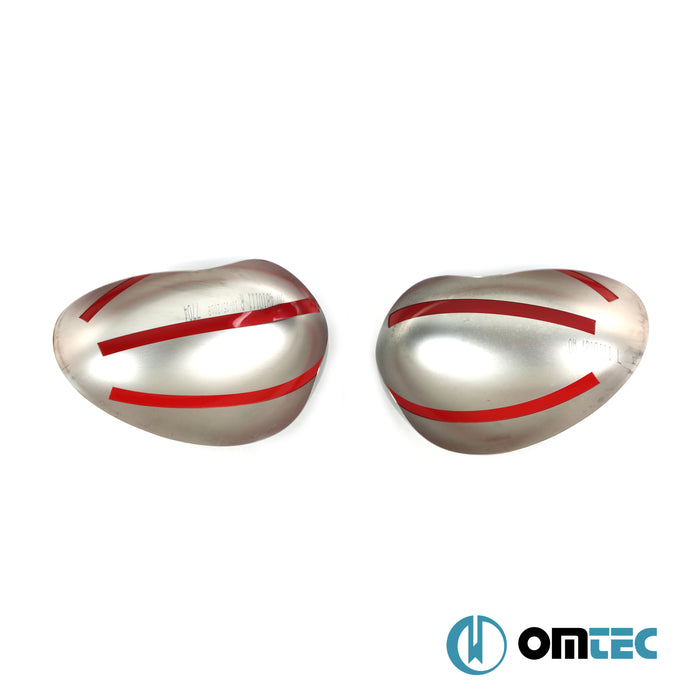 Ayna Kapağı 2 Prç. Paslanmaz Çelik (Parlak) (Elektrikli Katlanmaz Ayna) - Mini Cooper - HB 3D R56 - (2007 - 2014)