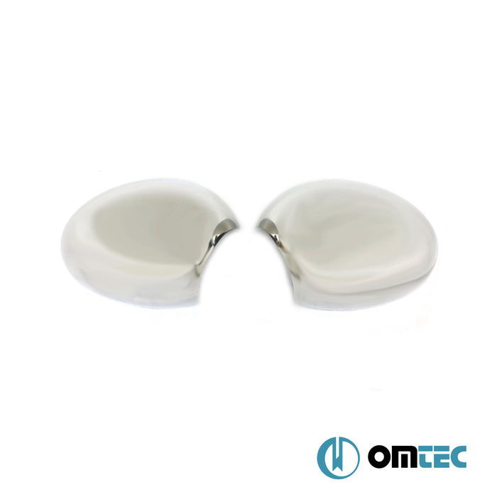 Ayna Kapağı 2 Prç. Paslanmaz Çelik (Parlak) (Elektrikli Katlanmaz Ayna) - Mini Clubman - SW R55 - (2007 - 2014)