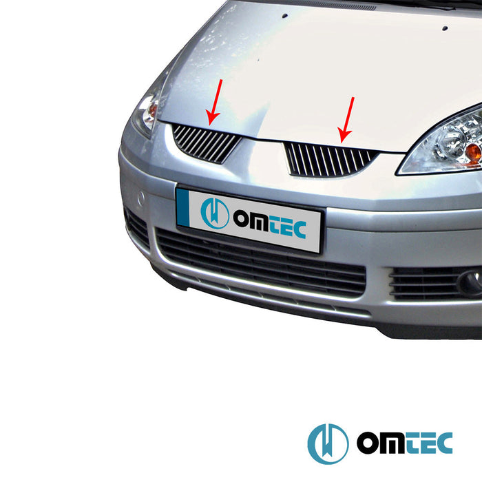 Ön Panjur 24 Prç. P.Çelik (Parlak) - Mitsubishi Colt Vi - HB 5D Z30 PRE - FL - (2005 - 2008)