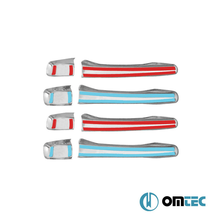 Kapı Kolu 4 Kapı 8 Prç. (H2) Paslanmaz Çelik (Parlak) - Mitsubishi Lancer - SD VI - (2000 - 2007)