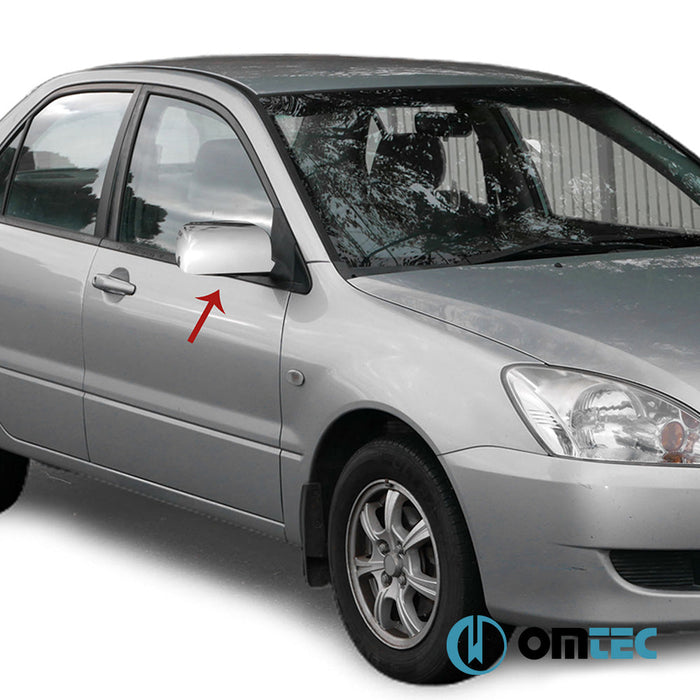 Ayna Kapağı 2 Prç. Paslanmaz Çelik (Parlak) - Mitsubishi Lancer - SD VI FL - (2004 - 2007)