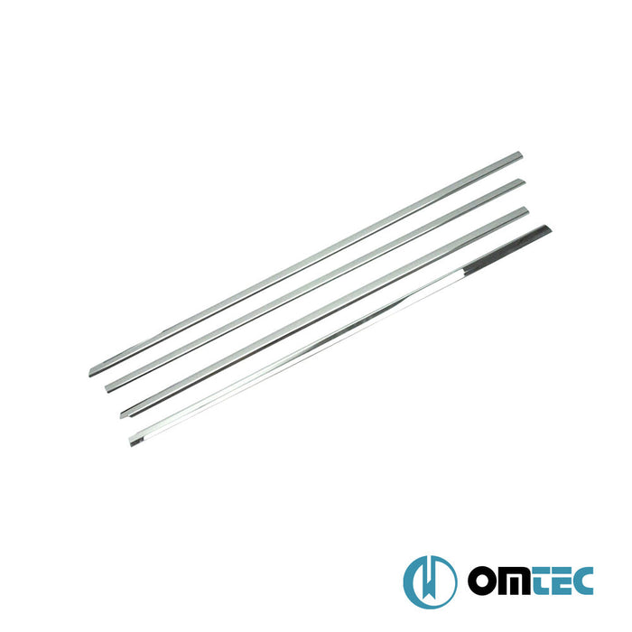 Cam Çıtası 4 Prç. Paslanmaz Çelik (Parlak) - Mitsubishi Lancer - SD VI - (2000 - 2007)