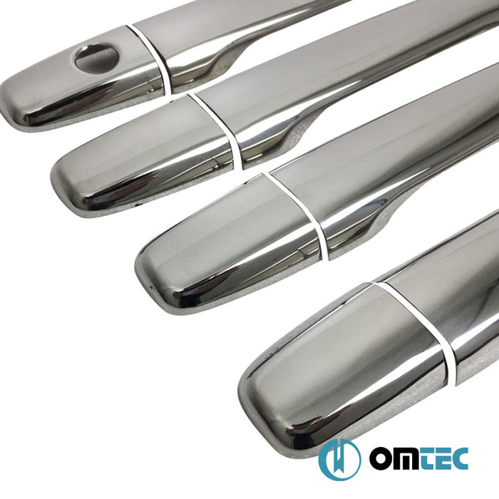 Kapı Kolu 4 Kapı 8 Prç. (H1) Paslanmaz Çelik (Parlak) - Citroën C - Crosser - SUV EP - (2007 - 2012)