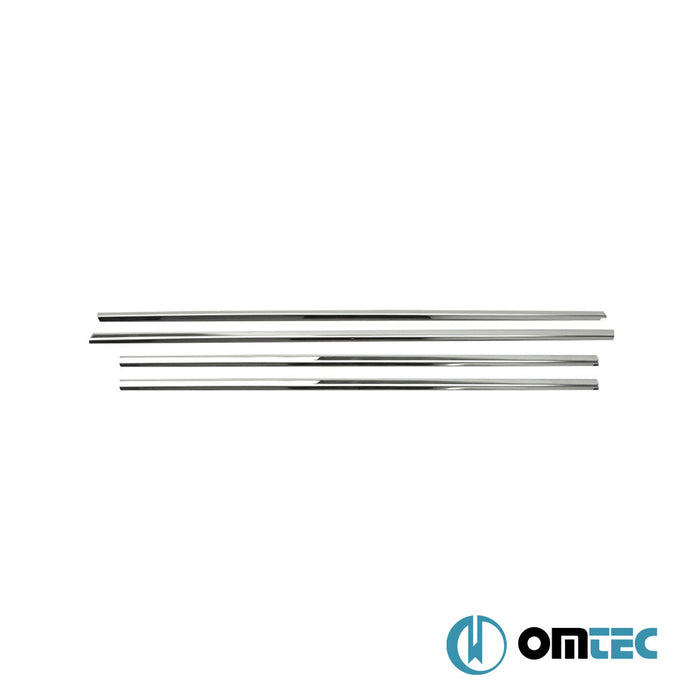 Cam Çıtası 4 Prç. Paslanmaz Çelik (Parlak) - Mitsubishi Lancer - SD VII - HB - (2007 - 2017)