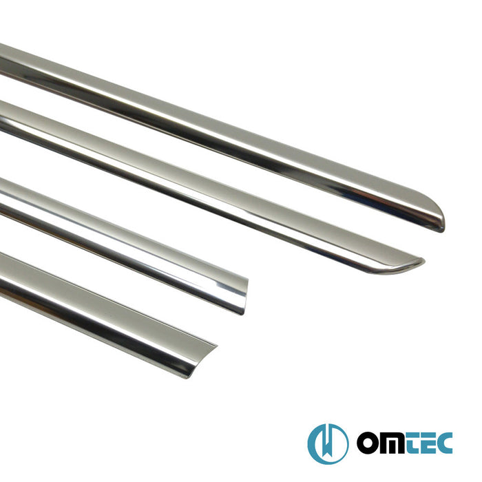 Cam Çıtası 4 Prç. Paslanmaz Çelik (Parlak) - Mitsubishi Lancer - SD VII - (2007 - 2017)