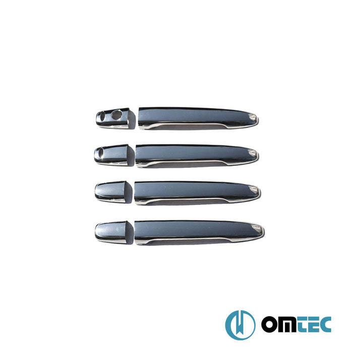 Kapı Kolu 4 Kapı 8 Prç. (H1S2) Paslanmaz Çelik (Parlak) (Keyless) - Mitsubishi Lancer - SD VII - (2007 - 2017)