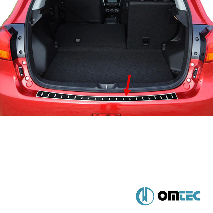 Karbon Folyolu Arka Tampon Eşiği Paslanmaz Çelik - Mitsubishi Asx - SUV X - (2010 - 2023)