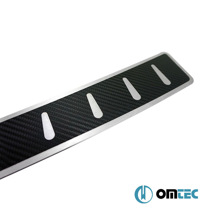 Karbon Folyolu Arka Tampon Eşiği Paslanmaz Çelik - Mitsubishi Asx - SUV X - (2010 - 2023)