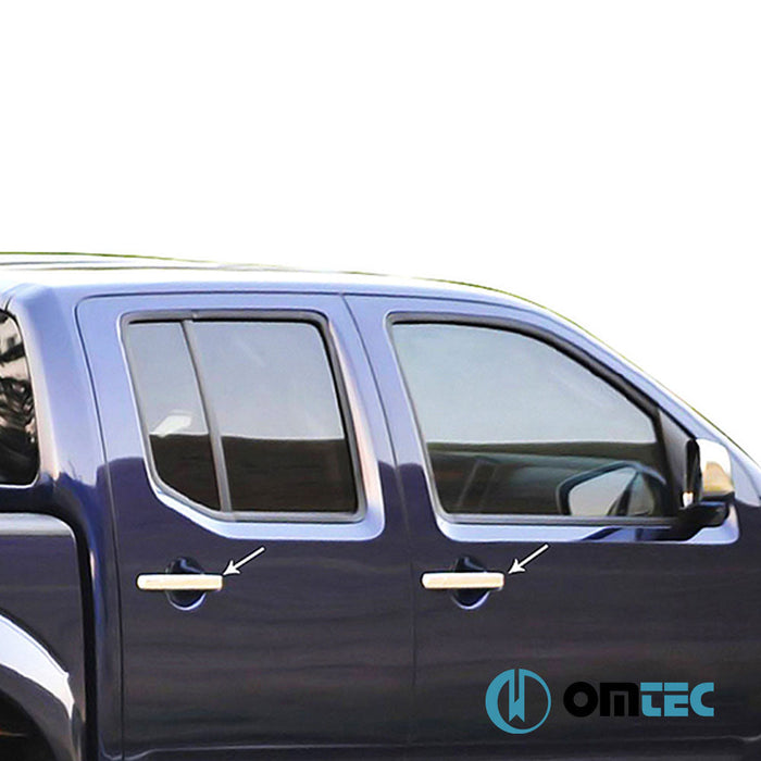 Kapı Kolu 4 Kapı 8 Prç. (S1) Paslanmaz Çelik (Parlak) (Keyless) - Nissan Frontier (North America) - PK D22 - (1997 - 2004)