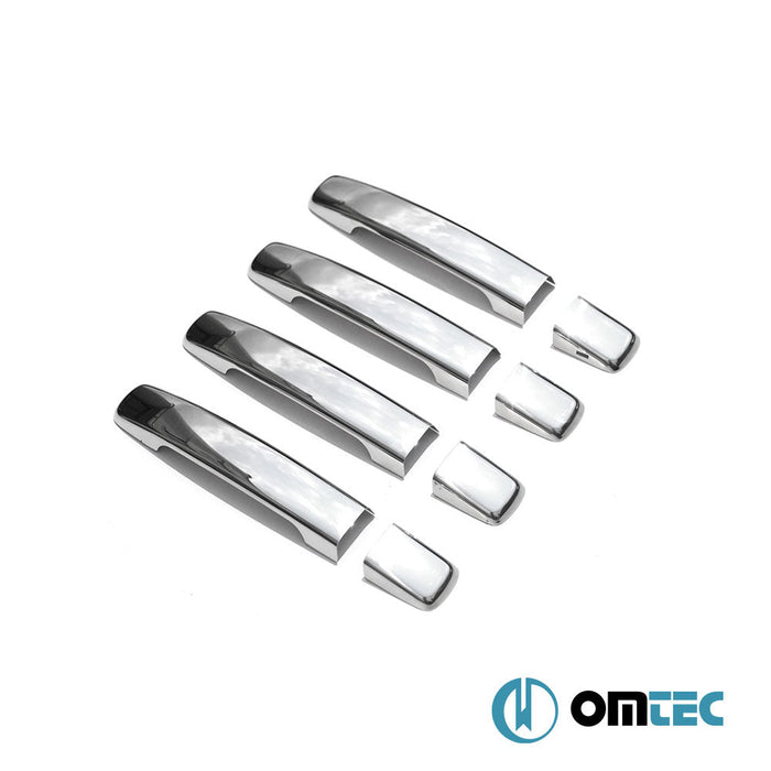 Kapı Kolu 4 Kapı 8 Prç. (S1) Paslanmaz Çelik (Parlak) (Keyless) - Nissan Sentra - SD B16 - (2007 - 2012)