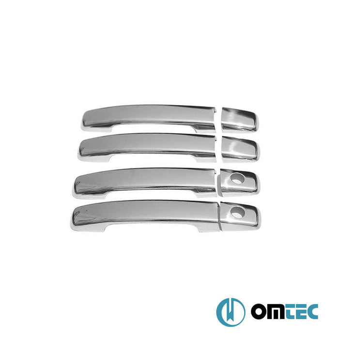 Kapı Kolu 4 Kapı 8 Prç. (H2) Paslanmaz Çelik (Parlak) - Nissan Navara - PK D40 - (2005 - 2015)