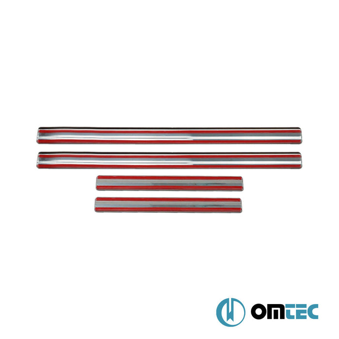 Norm Kapı Eşiği 4 Prç. Paslanmaz Çelik (Parlak) - Nissan Navara - PK D40 - (2005 - 2015)