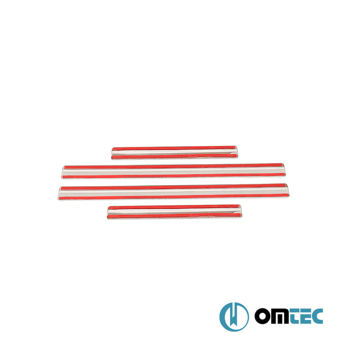 Line (Salomon) Kapı Eşiği 4 Prç. Paslanmaz Çelik - Nissan Navara - PK D40 - (2005 - 2015)