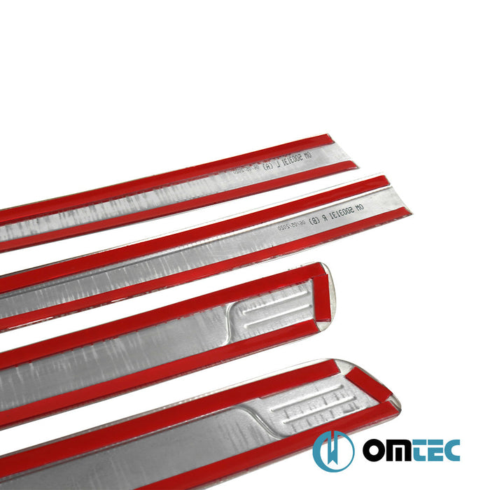 Yan Kapı Çıtası 4 Prç. Paslanmaz Çelik (Parlak) - Nissan Navara - PK D40 - (2005 - 2015)