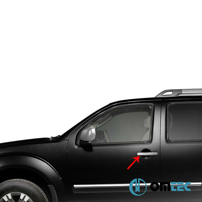 Kapı Kolu 2 Kapı 4 Prç. (H1S2) Paslanmaz Çelik (Parlak) (Keyless) - Nissan Pathfinder - SUV R51 - (2005 - 2012)