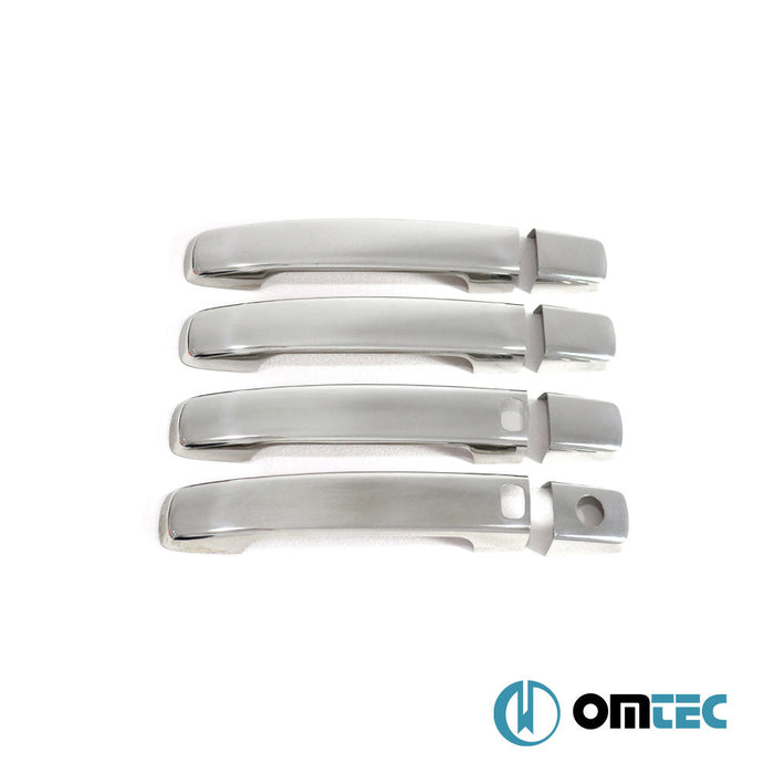 Kapı Kolu 4 Kapı 8 Prç. (H1S2) Paslanmaz Çelik (Parlak) (Keyless) - Nissan Qashqai - SUV J10 - (2007 - 2014)