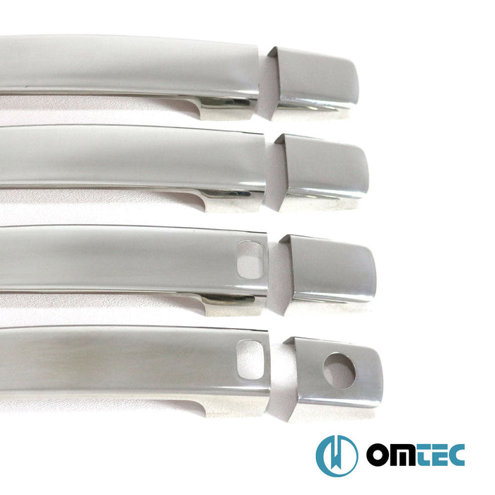 Kapı Kolu 4 Kapı 8 Prç. (H1S2) Paslanmaz Çelik (Parlak) (Keyless) - Nissan Qashqai +2 - SUV NJ10 - (2009 - 2014)