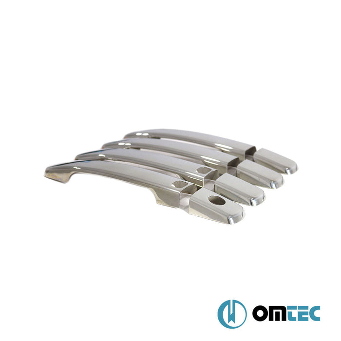 Kapı Kolu 4 Kapı 8 Prç. (H1S2) Paslanmaz Çelik (Parlak) (Keyless) - Nissan Qashqai - SUV J10 - (2007 - 2014)