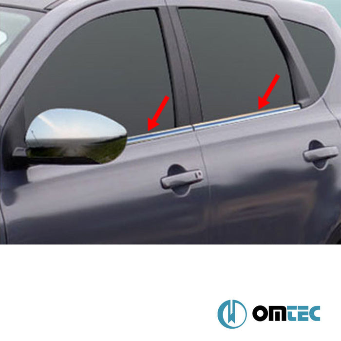 Cam Çıtası 4 Prç. Paslanmaz Çelik (Parlak) - Nissan Qashqai - SUV J10 - (2007 - 2014)