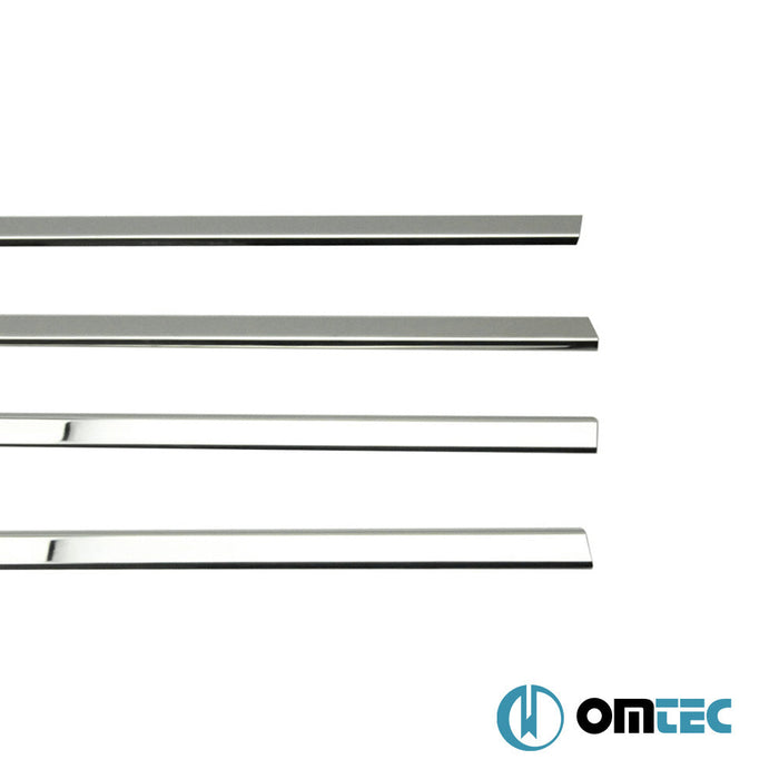 Cam Çıtası 4 Prç. Paslanmaz Çelik (Parlak) - Nissan Qashqai - SUV J10 - (2007 - 2014)