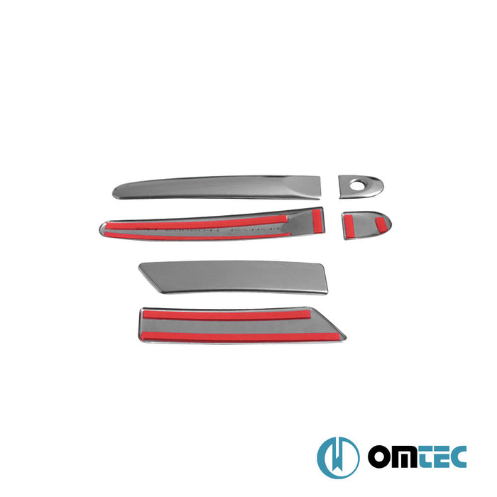 Kapı Kolu 4 Kapı 6 Prç. (H1) Paslanmaz Çelik (Parlak) - Nissan Juke - SUV F15 - (2011 - 2019)