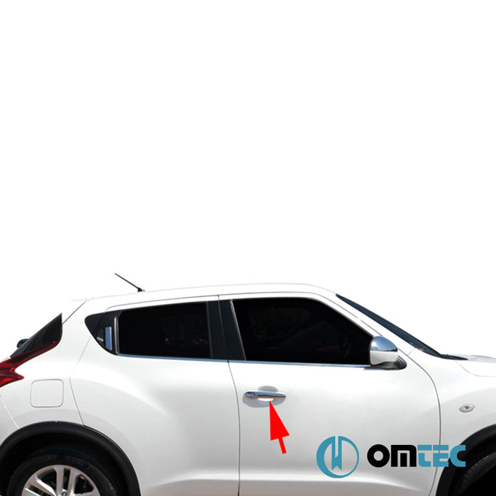 Kapı Kolu 4 Kapı 6 Prç. (H1) Paslanmaz Çelik (Taşlı) - Nissan Juke - SUV F15 - (2011 - 2019)