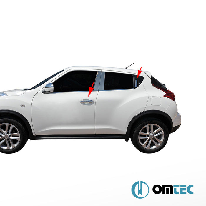 Kapı Kolu 4 Kapı 6 Prç. (H1S2) Paslanmaz Çelik (Parlak) (Keyless) - Nissan Juke - SUV F15 - (2011 - 2019)