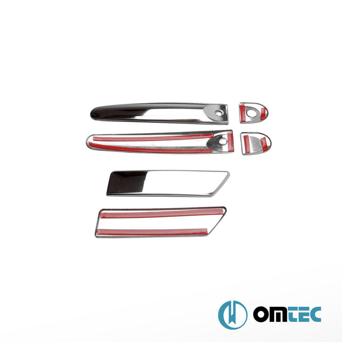 Kapı Kolu 4 Kapı 6 Prç. (H1S2) Paslanmaz Çelik (Parlak) (Keyless) - Nissan Juke - SUV F15 - (2011 - 2019)